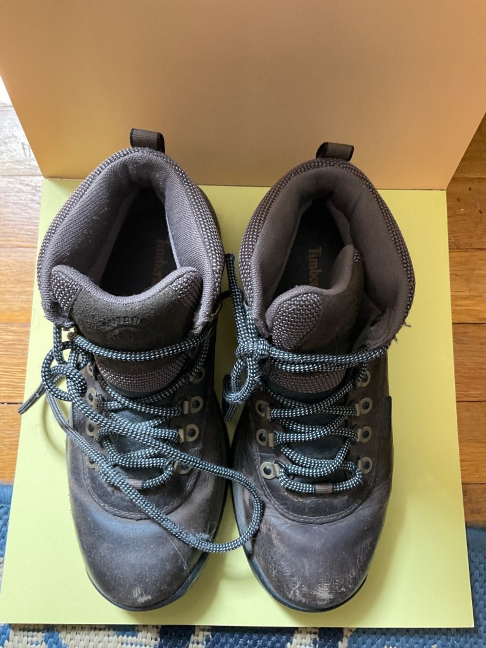 Timberland Womens Brown Leather Hiking Boots Size 8 - Picture 2 of 9